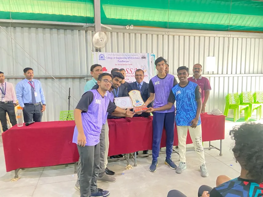 Winners in the MSBTE State level Table Tennis Competition held at SVERI Polytechnic , Pandharpur.webp picture